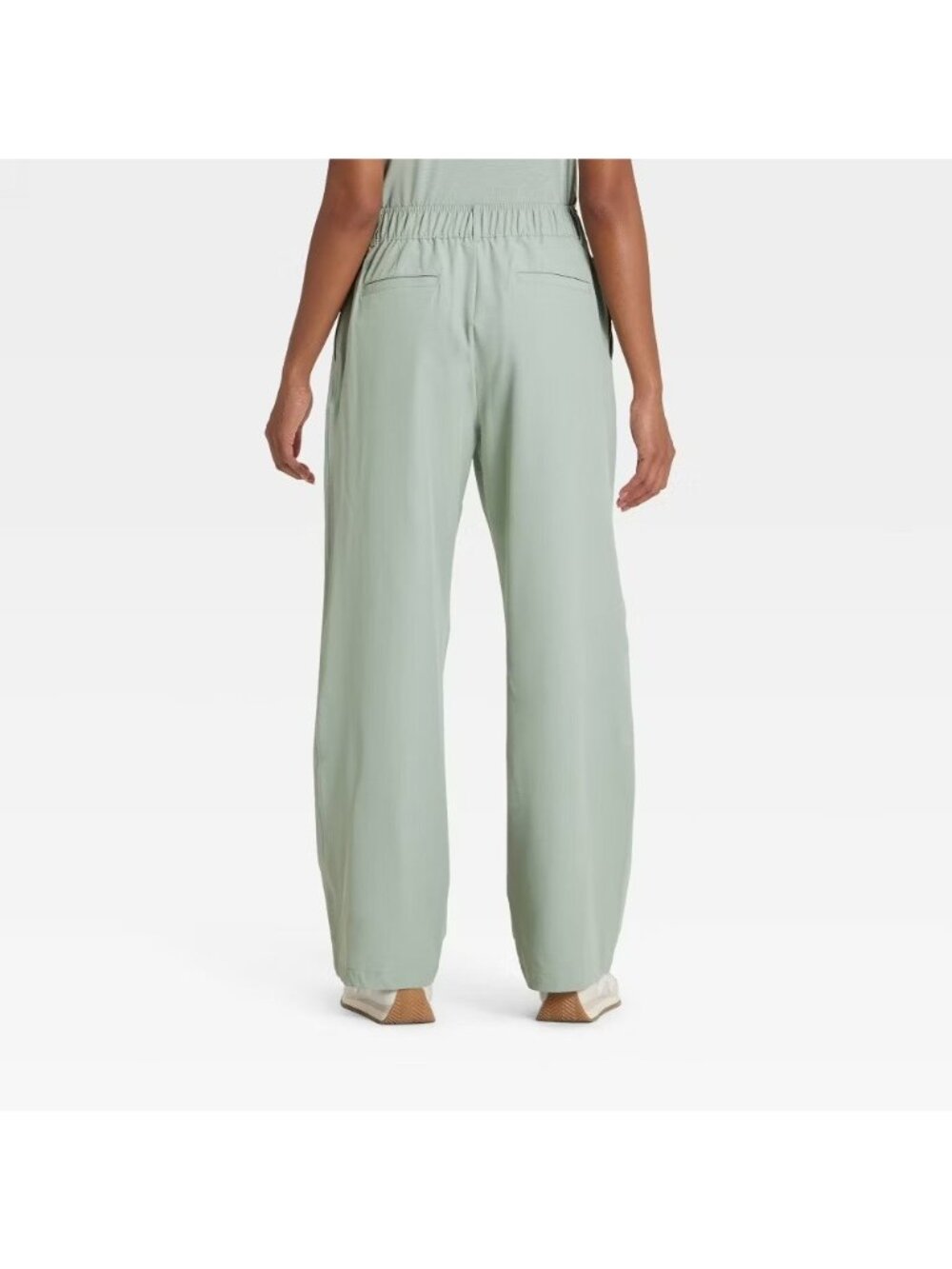 All In Motion Women's Light Sage Green High Rise Woven Trouser Pants -- Large - Picture 2 of 6